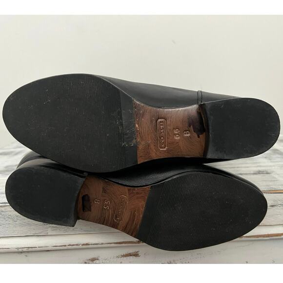 COACH BENITA BLACK SOFT LEATHER FLAT SOLE WOMEN'S TALL RIDING BOOTS SIZE 5 1/2 B - Picture 11 of 16